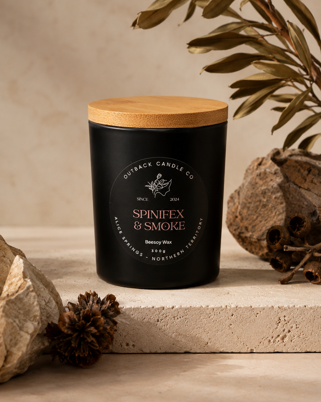 Spinifex & Smoke 300g Beesoy Candle