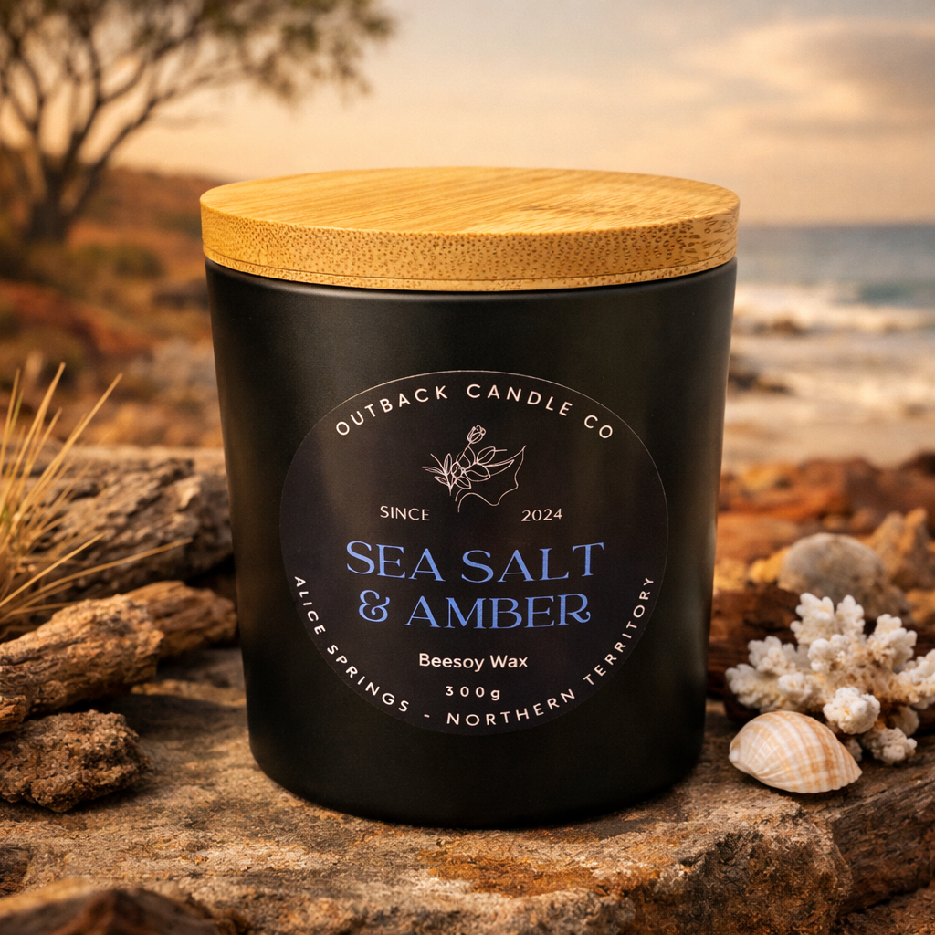 Sea Salt & Amber 300g Beesoy Candle