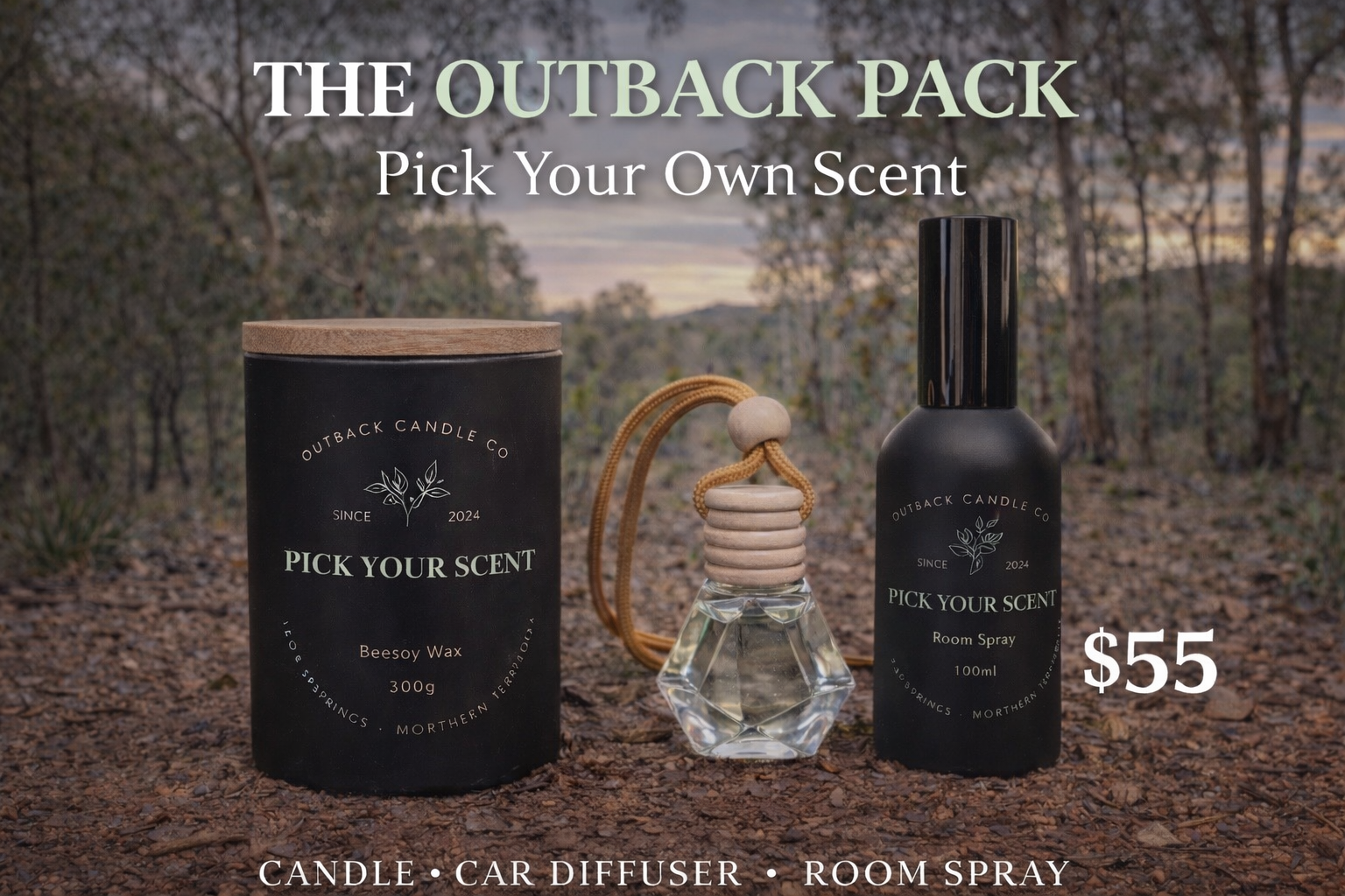 Bergamot & White Patchouli Outback Pack